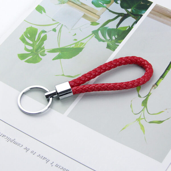 Mobile Phone Number Key Braided Rope Pendant Keychain - Image 2